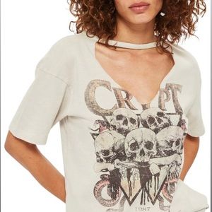 Topshop Crypt Tour Choker Tee